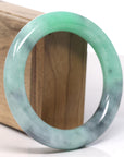 Baikalla Vibrant Green & WuJi Jadeite Jade Bangle Bracelet (57.6mm)