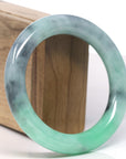 Baikalla Vibrant Green & WuJi Jadeite Jade Bangle Bracelet (57.6mm)