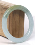 Baikalla Icy Oil Green / Hazel Jadeite Jade Bangle Bracelet (55.7mm)