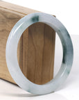 Baikalla Icy Blue-Green Jadeite Jade Bangle Bracelet (57.7mm)