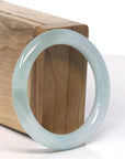 Baikalla Icy Soft Oil Green Jadeite Jade Bangle Bracelet (52mm)