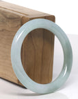 Baikalla Icy Soft Oil Green Jadeite Jade Bangle Bracelet (52mm)