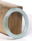 Baikalla Icy Soft Oil Green Jadeite Jade Bangle Bracelet (52mm)