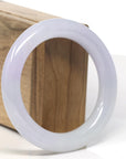 Baikalla Icy Lavender Jadeite Jade Bangle Bracelet (54.5mm)