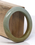 Baikalla Yellow-Green Jadeite Jade Bangle Bracelet (54.8mm)
