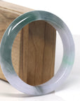 Baikalla Light Icy Lavender & Forest Green Jade Bangle Bracelet (60.2mm)