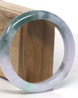 Baikalla Light Icy Lavender & Forest Green Jade Bangle Bracelet (60.2mm)