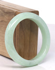 Baikalla Light Green-Apple Jadeite Jade Bangle Bracelet (54.7mm)