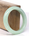 Baikalla Light Green-Apple Jadeite Jade Bangle Bracelet (54.7mm)