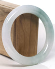 Baikalla Icy Green Jadeite Jade Bangle Bracelet (58.2mm)