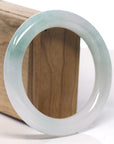 Baikalla Icy Green Jadeite Jade Bangle Bracelet (58.2mm)