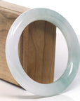 Baikalla Icy Green Jadeite Jade Bangle Bracelet (58.2mm)