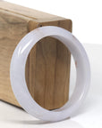 Baikalla Light Lavender with SaJin "Golden Dust" Jadeite Jade Bangle Bracelet (54.4mm)