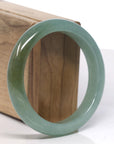 Baikalla Oil Green with Hazel Jadeite Jade Bangle Bracelet (58.4mm)