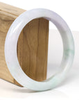 Baikalla Jewelry Jadeite Jade Bangle Bracelet Baikalla Natural Burmese Light Lavender and Green Jadeite Jade Bangle Bracelet (62.58mm)