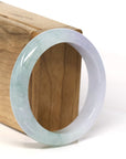 Baikalla Jewelry Jadeite Jade Bangle Bracelet Natural High Quality Burmese Icy Lavender Green Jadeite Jade Bangle Bracelet (collectible) (55.30mm)
