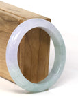 Baikalla Jewelry Jadeite Jade Bangle Bracelet Natural High Quality Burmese Icy Lavender Green Jadeite Jade Bangle Bracelet (collectible) (55.30mm)