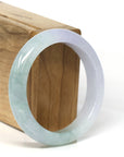 Baikalla Jewelry Jadeite Jade Bangle Bracelet Natural High Quality Burmese Icy Lavender Green Jadeite Jade Bangle Bracelet (collectible) (55.30mm)