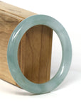 Baikalla Jewelry Jadeite Jade Bangle Bracelet Natural Burmese Icy Oil Green Jadeite Jade Traditional Full Round Bangle Bracelet (56.66mm)