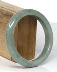 Baikalla Jewelry Jadeite Jade Bangle Bracelet Baikalla Natural Burmese Oil Green Jadeite Jade Bangle Bracelet (60.68mm)