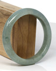 Baikalla Jewelry Jadeite Jade Bangle Bracelet Baikalla Natural Burmese Oil Green Jadeite Jade Bangle Bracelet (60.68mm)