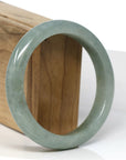 Baikalla Jewelry Jadeite Jade Bangle Bracelet Baikalla Natural Burmese Oil Green Jadeite Jade Bangle Bracelet (60.68mm)