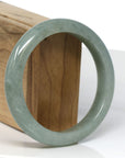 Baikalla Jewelry Jadeite Jade Bangle Bracelet Baikalla Natural Burmese Oil Green Jadeite Jade Bangle Bracelet (60.68mm)