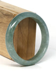 Baikalla Jewelry Jadeite Jade Bangle Bracelet Natural Burmese Icy Oil Green Jadeite Jade Bangle Bracelet (58.86mm)