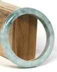 Baikalla Jewelry Jadeite Jade Bangle Bracelet Baikalla "Half Round" Green Jadeite Jade Bangle Bracelet (62.61 mm)