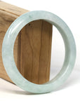 Baikalla Jewelry Jadeite Jade Bangle Bracelet Baikalla "Half Round" Light Green Jadeite Jade Bangle Bracelet (62.28 mm)