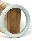 Baikalla Jewelry Jadeite Jade Bangle Bracelet Baikalla "Half Round" Light Green Jadeite Jade Bangle Bracelet (62.28 mm)