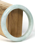 Baikalla Jewelry Jadeite Jade Bangle Bracelet Baikalla "Half Round" Light Green Jadeite Jade Bangle Bracelet (62.28 mm)