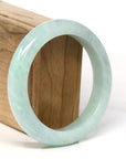 Baikalla Jewelry Jadeite Jade Bangle Bracelet Baikalla "Half Round" Green Jadeite Jade Bangle Bracelet (58.48 mm)