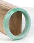 Baikalla Jewelry Jadeite Jade Bangle Bracelet Copy of Baikalla Classic Green Natural Jadeite Jade Wider Bangle Bracelet (57.8 mm)