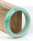 Baikalla Jewelry Jadeite Jade Bangle Bracelet Copy of Baikalla Classic Green Natural Jadeite Jade Wider Bangle Bracelet (57.8 mm)