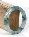 Baikalla Jewelry Jadeite Jade Bangle Bracelet Burmese High-end Ice Blue-green Jade Jadeite Bangle Bracelet (58.83mm) ( Collectibles )T091