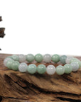 Baikalla Jewelry jade beads bracelet Natural Jadeite Jade 9 mm Round Green Beads Bracelet ( 9.5 mm )