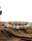 Baikalla Jewelry jade beads bracelet Copy of Genuine Jadeite Jade Round Multiple Colors Beads Bracelet (10mm)