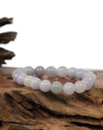 Baikalla Jewelry jade beads bracelet Natural Jadeite Jade 10 mm Round Lavender Beads Bracelet ( 9.5 mm )