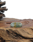 Baikalla Icy Blue-Green Flower W/ Sajin (Golden Dust) Burmese Jadeite Jade Traditional Ring