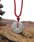 Baikalla "Ping An Kou" (Lucky Button) Icy Green W/ Sajin Burmese Jadeite Jade Necklace