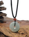 Baikalla Icy Green W/ Sajin "Golden Dust" Ping An Kou Burmese Jadeite Jade Necklace