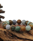 Baikalla Jewelry jade beads bracelet High Natural Jadeite Jade 13mm Round Beads Bracelet ( 13 mm ) For Men