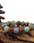 Baikalla Jewelry jade beads bracelet High Natural Jadeite Jade 13mm Round Beads Bracelet ( 13 mm ) For Men