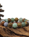 Baikalla Jewelry jade beads bracelet High Natural Jadeite Jade 13mm Round Beads Bracelet ( 13 mm ) For Men