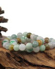 Baikalla Jewelry jade beads bracelet Genuine High Jadeite Jade Round Multiple Colors Beads Bracelet ( 9.5 mm)