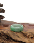 Baikalla Jewelry Jadeite Jade Bangle Bracelet Burmese Green Jadeite Jade Men's Band Ring