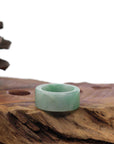 Baikalla Jewelry Jadeite Jade Bangle Bracelet Burmese Green Jadeite Jade Men's Band Ring