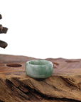 Baikalla Jewelry Jadeite Jade Bangle Bracelet Genuine Burmese Blue-green Jadeite Jade Men's Band Ring