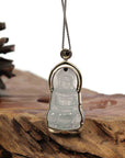 Baikalla Jewelry Jade Guanyin Pendant Necklace Baikalla 14k Gold "Goddess of Compassion" Genuine Burmese Jadeite Jade Guanyin Necklace